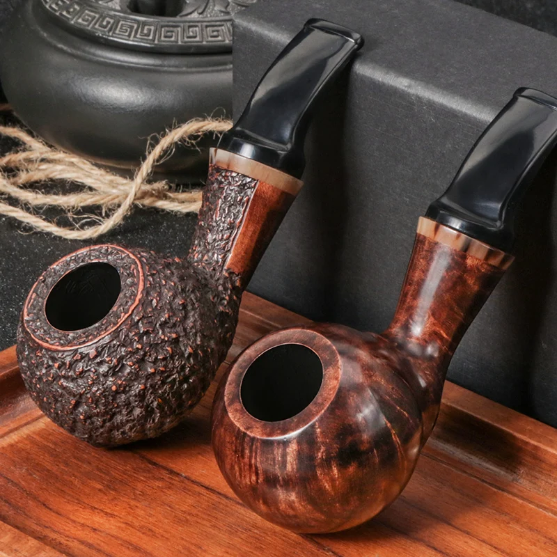 Classic Bent Briar Smoking Pipe Free Tools Gift Randomly 9mm Filter Tobacco Pipe Many Choice Briar Wood Pipe Accessory