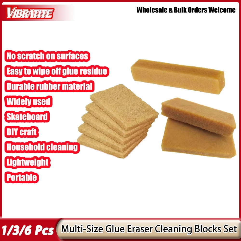 3 Type Glue Eraser Cleaning Block 150x75/25x25/70x50mm Skateboard Tape Adhesive Residue Remover for Multi-Surface