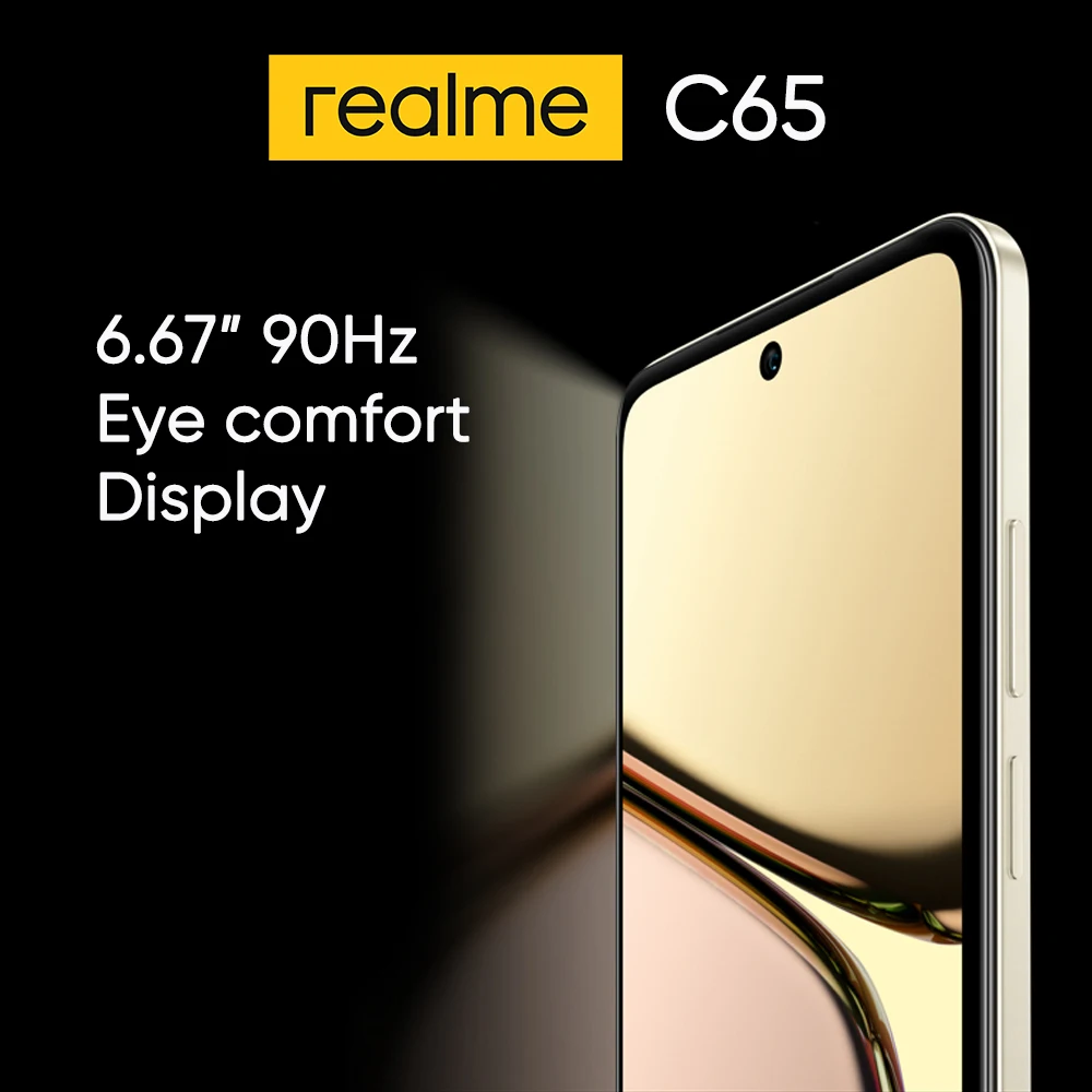 Realme C65 Smartphone 50MP AI Camera 5000mAh Battery Camera 6.67\'\' Large Display 45W SUPERVOOC Charge Helio G85