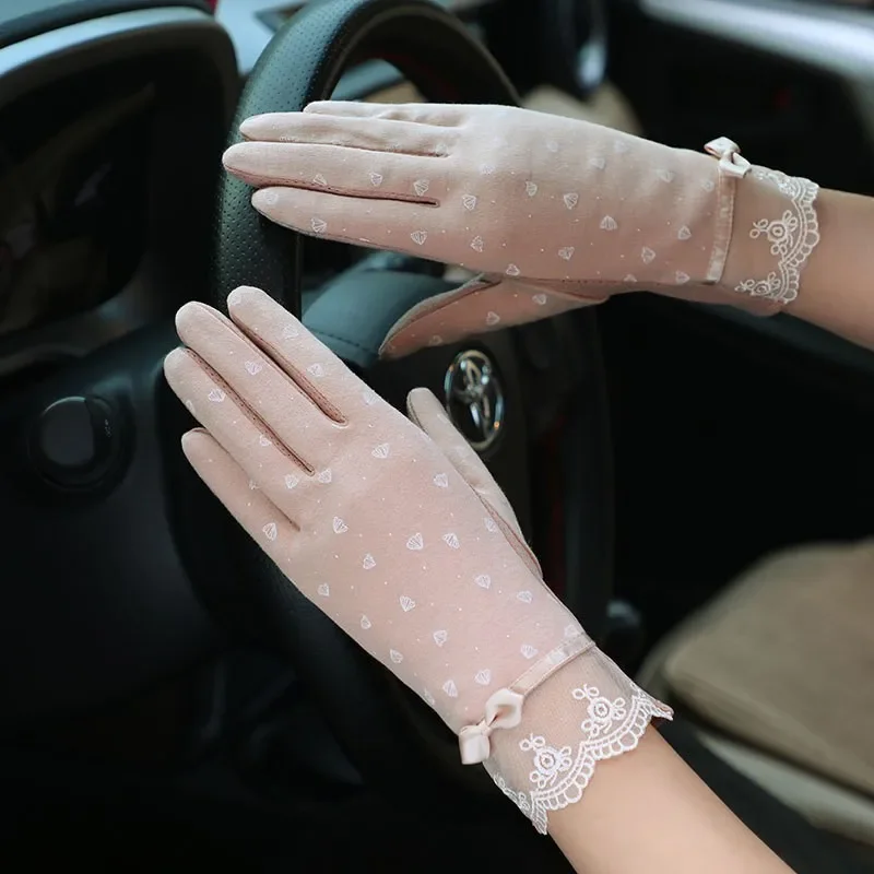 Guanti per protezione solare da donna Guanti per protezione solare estivi e primaverili da donna Guanti da ciclismo da esterno elastici sottili da ciclismo e da corsa