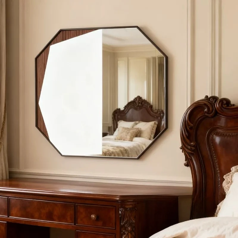 Dressing Table Vintage Mirror Modern Girls Living Room Aesthetic Nordic Mirror Makeup Bathroom Spiegel Wand Home Decorations