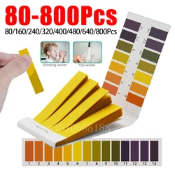 80-800 pezzi strisce reattive PH per acqua PH Litmus Paper 1-14 cosmetici strisce reattive per acidità del suolo per strumenti di misurazione dell'acquario