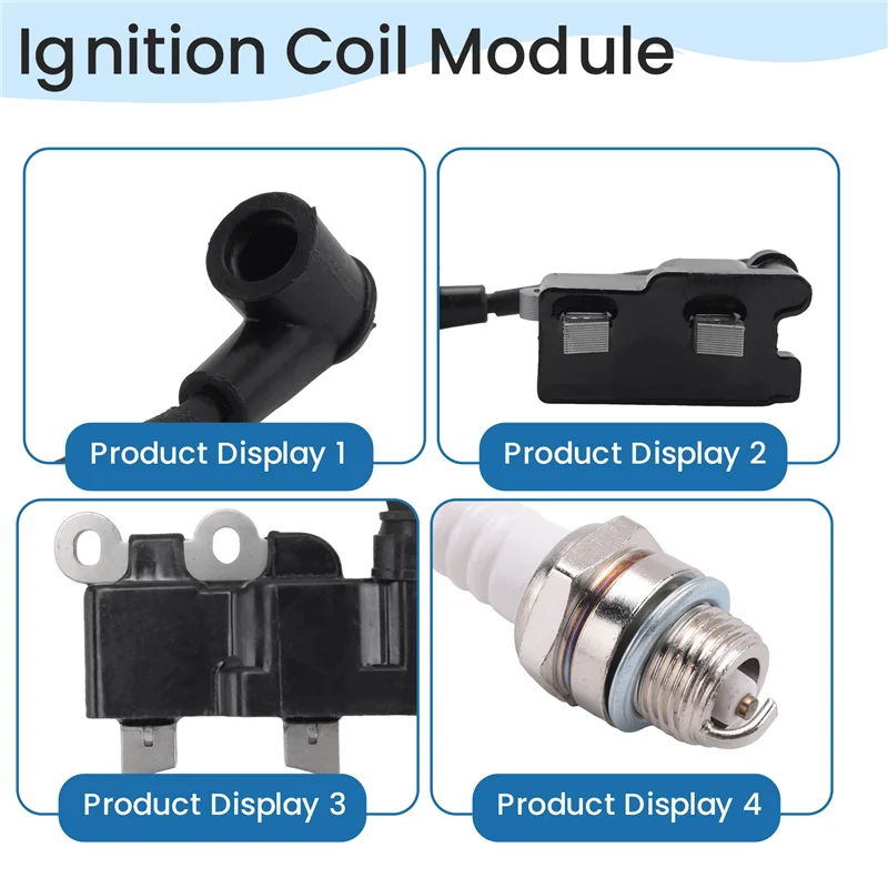 

291337001 Ignition Coil For Ryobi RY251PH RY252CS RY253SS RY254BC 25Cc 25.4Cc String Trimmer + Spark Plug