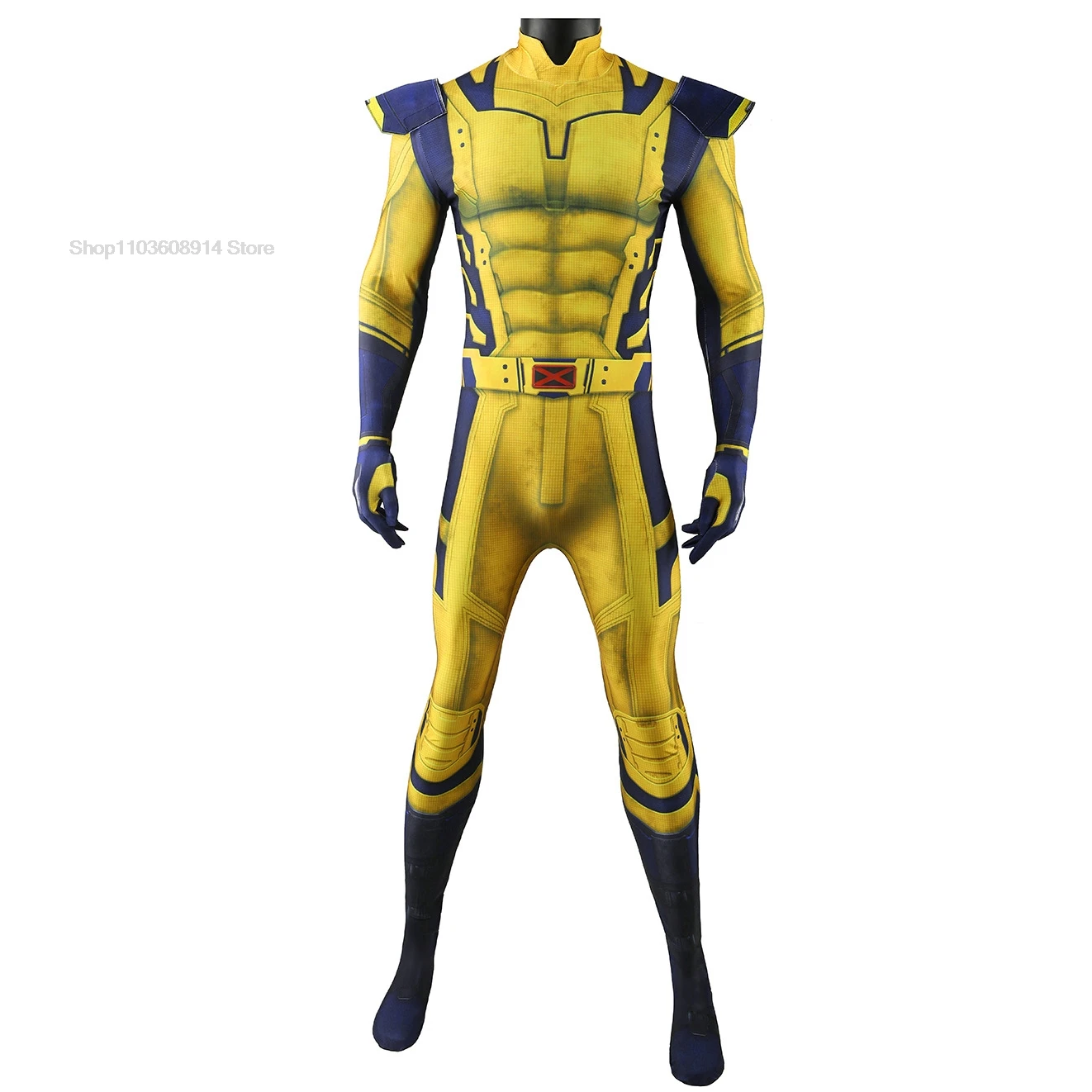 Vielfraß Cosplay Kostüm James Howlett Overall Schulter Rüstung Set 3D-Druck Zentai Bodysuit Superheld Halloween Mann Outfit