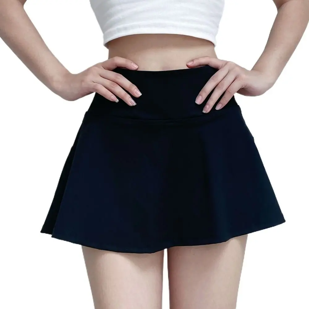 

Split 2 in 1 Yoga Skirt Shorts Elastic Safty Lining High Waist Sports Skirt Gym Sportswear Golf Women's Summer Skirt Volleyball