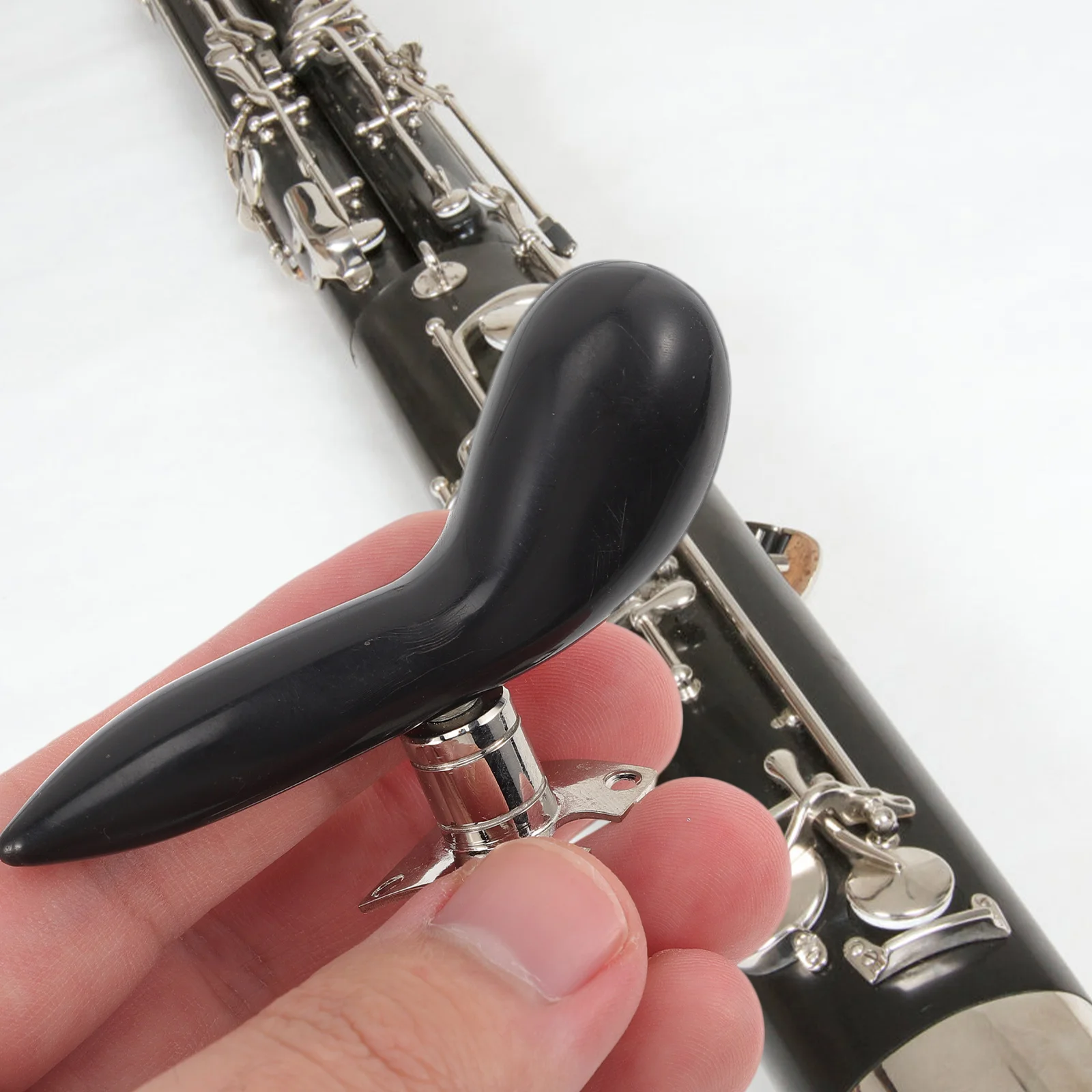 

Ergonomic Bassoon Wrist Rest Thumb Support Black Silver ABS Anti Slip Lightweight Detachable H Mount Pad for Long Term Practice