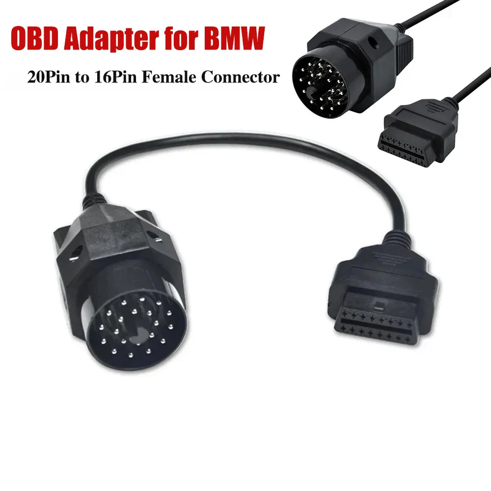 

OBD OBD II Adapter for BMW 20pin to OBD2 16PIN Female Connector e36 e39 X5 Z3 For BMW 20 pin OBD2 car diagnostic cable