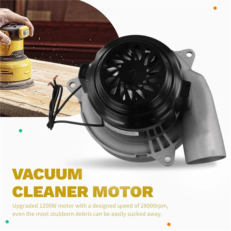 

【Today Only@】V4Z-AP24 220V 1200W 28000Rpm Vacuum Cleaner Motor, Large Suction Replacement For Sawing Table Saw