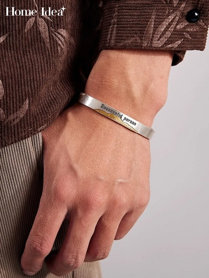 

Высококачественный мужской браслет из чистого серебра 999 пробы, новый дизайнерский узор, широкий браслет-манжета, регулируемый, с возможностью индивидуальной гравировки имени.