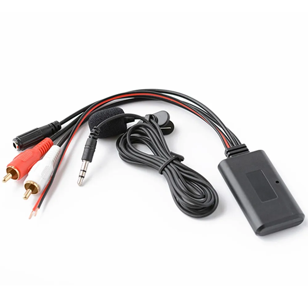 Universal Car bluetooth Wireless Connection Adapter Stereo 2RCA AUX IN Music MIC for Kenwood for Clarion