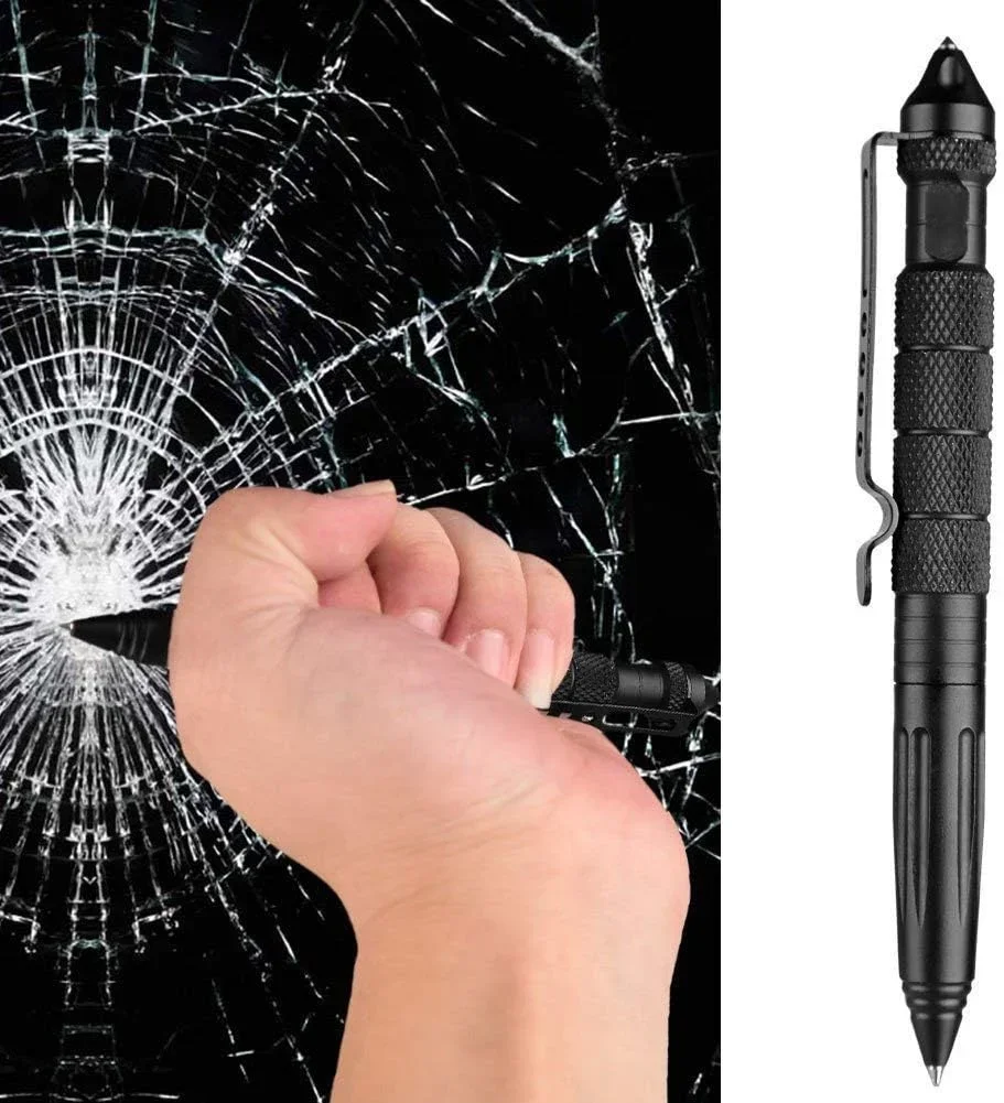 Military Tactical Pen, Professional Self Defense Pen, Emergency Glass Breaker Pen - Tungsten Steel