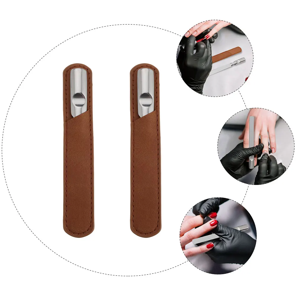 ชุดตะไบเล็บสแตนเลส 2 ชุด พร้อมกล่อง ตะไบเล็บเหล็กสำหรับทำเล็บมือและเล็บเท้า เครื่องมือพกพาสำหรับตกแต่งเล็บ กำจัดหนังกำพร้า