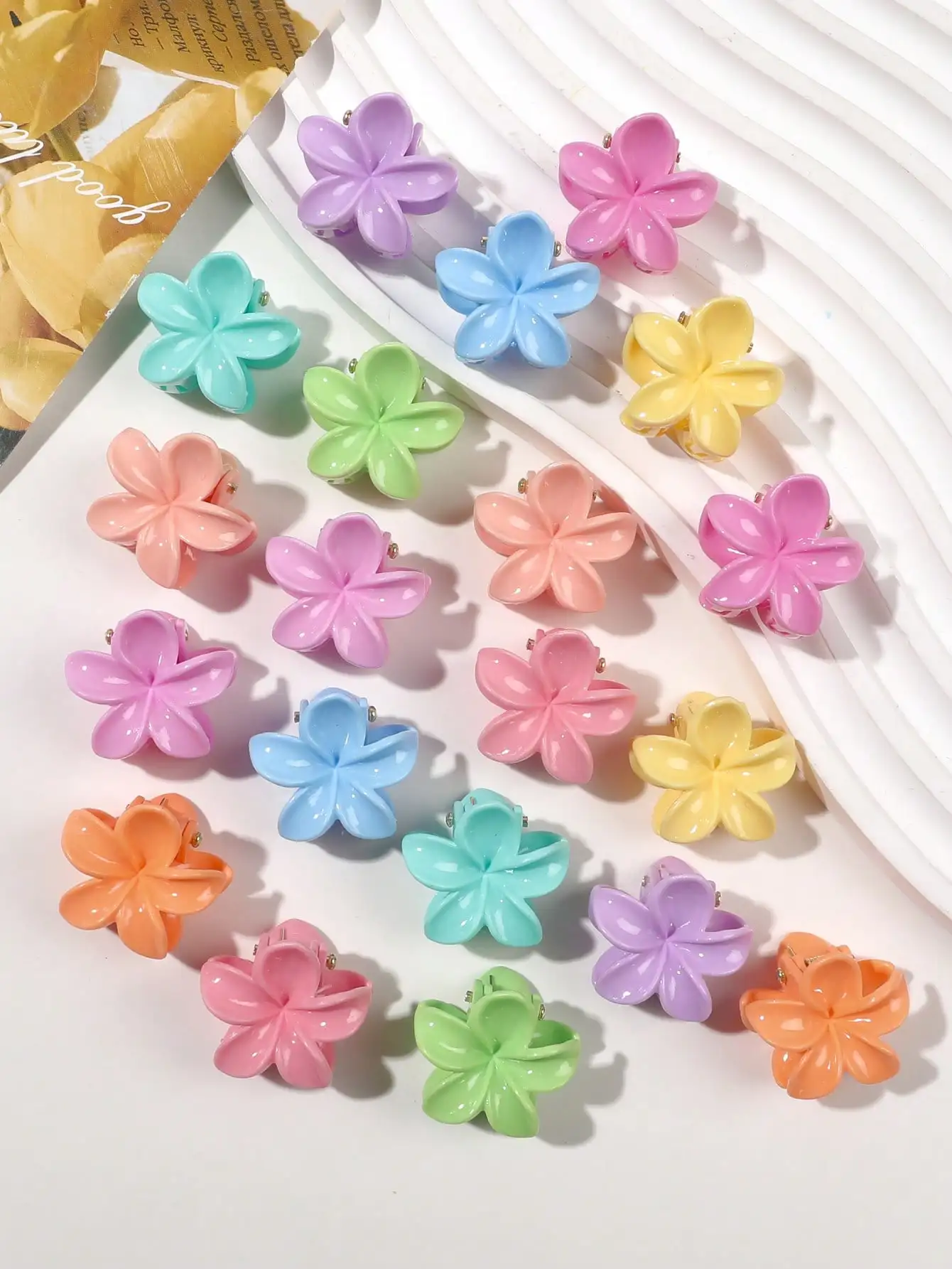 20 Stück Sommer-Haarspangen in verschiedenen Farben, kleine, niedliche Haarklammern, Haarnadeln, Haarspangen, Haaraccessoires für Damen und Mädchen. – Detail 3