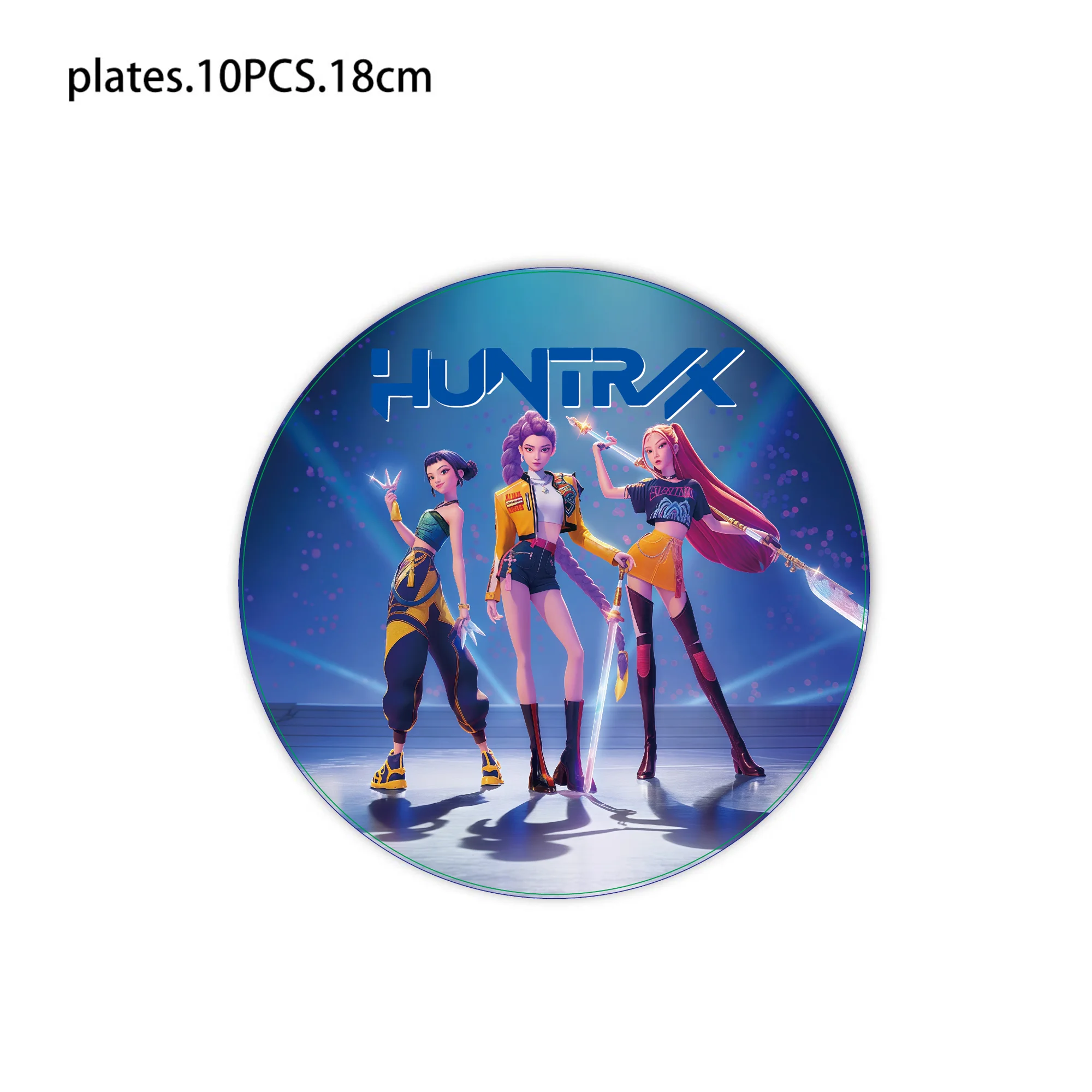 Kpop Demon Hunters Birthday Party Decor Korean  Anime Set Tableware Tablecloth Cup Balloon Cake Topper Baby Girl Favor Supplies