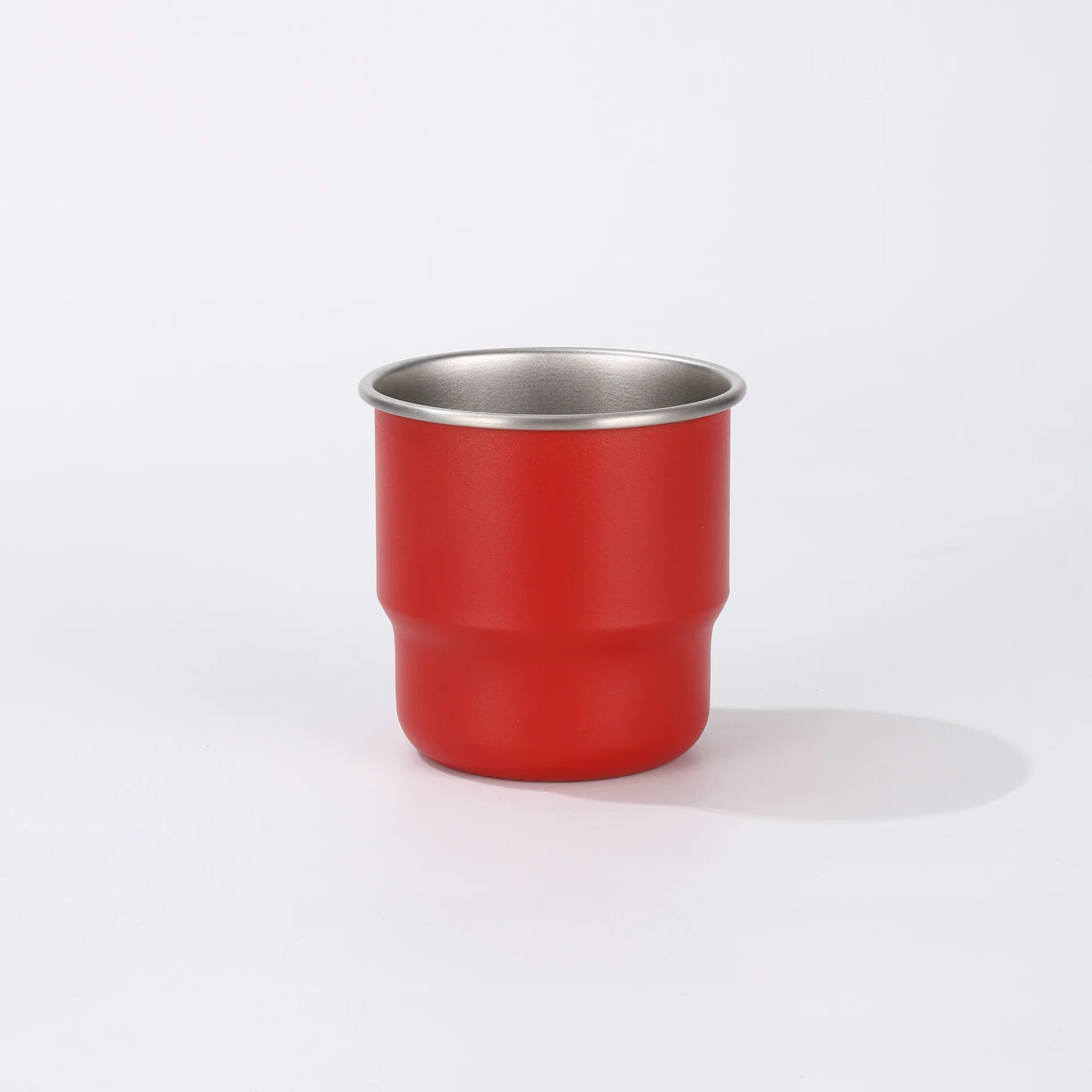 كوب قهوة من الفولاذ المقاوم للصدأ 304 - حافة ملفوفة بطبقة واحدة، كوب سفر محمول للاستخدام في الهواء الطلق، والتخييم، والنزهة، وكوب البيرة #6