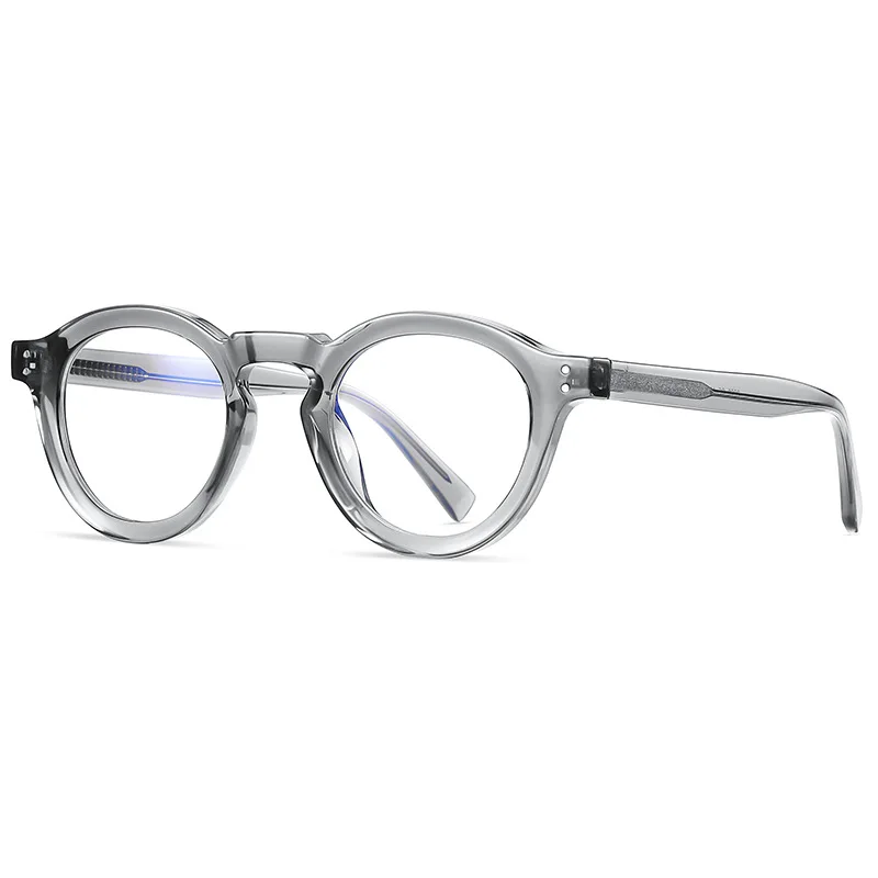 

Blue Light Blocking Computer Optical Frames Retro Classic Round Glasses Frames Customize Prescription Eyeglasses for Men Women