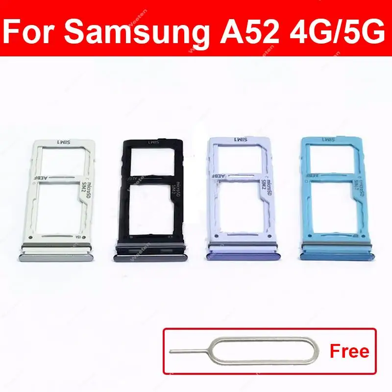 Dual & Single SIM Card Tray Holder For Samsung A52 4G 5G A525 A525F A525M A526B A526  Sim Card Reader Adapter Repairs Parts