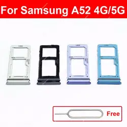 Dual & Single SIM Card Tray Holder For Samsung A52 4G 5G A525 A525F A525M A526B A526  Sim Card Reader Adapter Repairs Parts