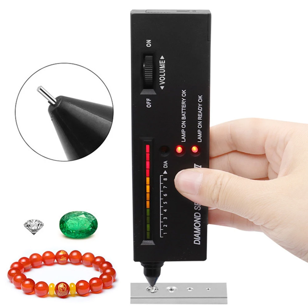 Diamond Tester Pen Portable Electronic Equipment Lightweight Stone Hardness Testing Pen Tool for Novice Jade Moissanite Diamonds