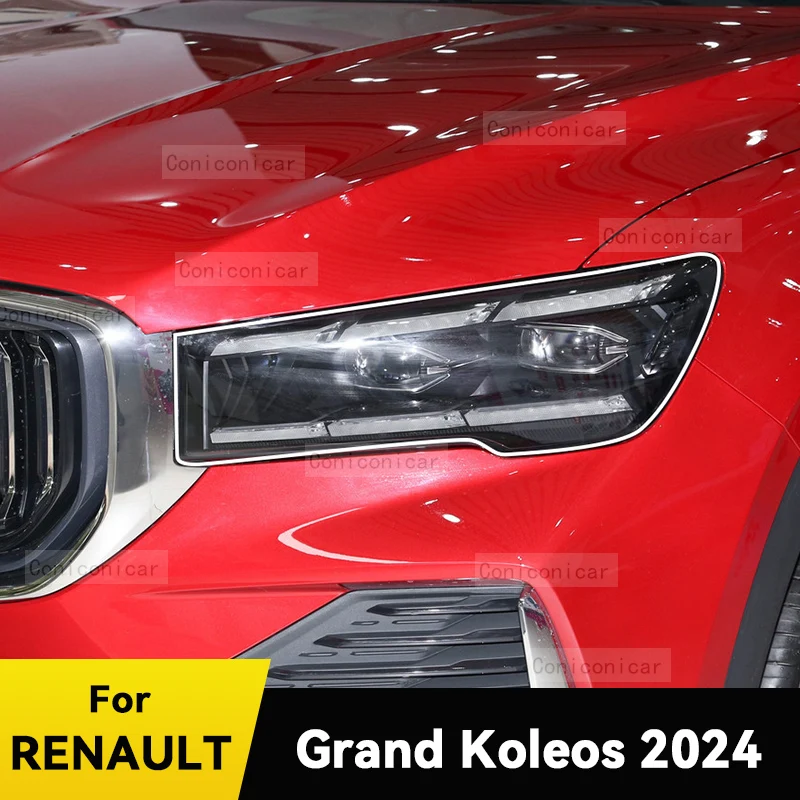 

For Renault Grand Koleos 2024 Car Headlight Protective Cover Film Front Light Transparent TPU Headlamp Accessories Sticker