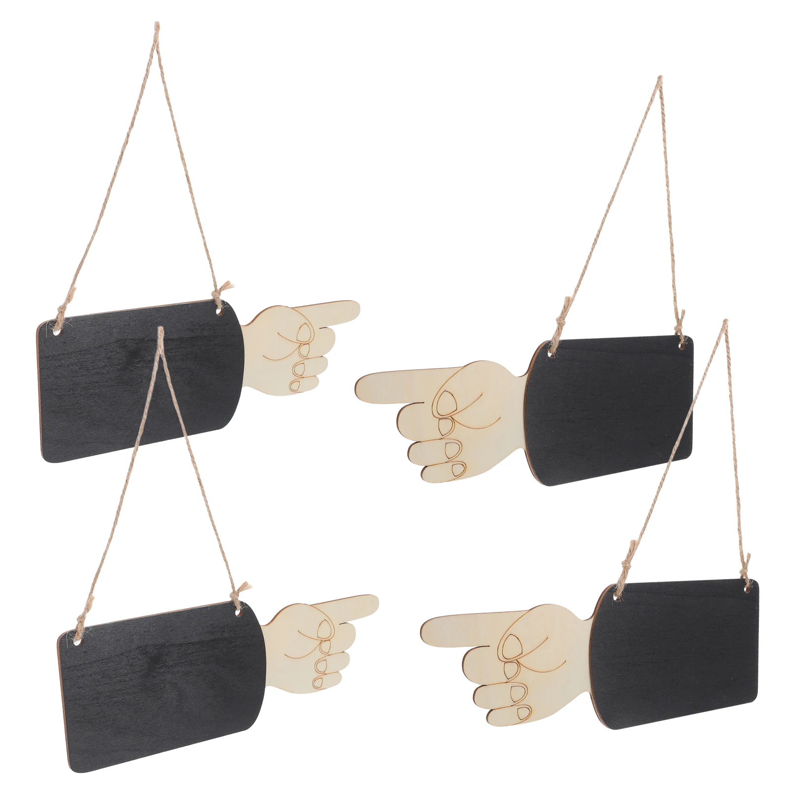 

4Pcs Wooden Erasable Message Board Hanging Chalkboard For Wedding Kitchen Home Bar Special Events Decorative Notice Board Signs