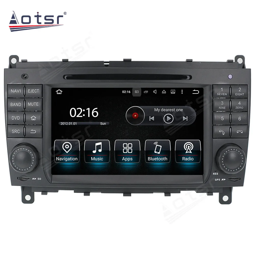 128G Car Radio For Benz C- W203 2004-2007 CLK W209 2004 2005 GPS DSP Carplay Automotive Multimedia Stereo Head Unit