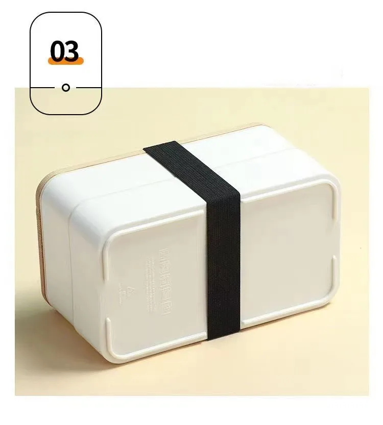 В 2024 году горячая распродажа двухслойного герметичного детского обеда Bento объемом 1200 мл с бамбуковой и деревянной крышкой.