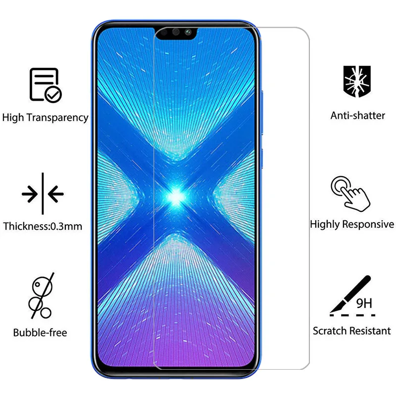 screen protector for huawei honor 8x protective tempered glass on honor8x 8 x x8 phone film glas honer onor hono honr 9h