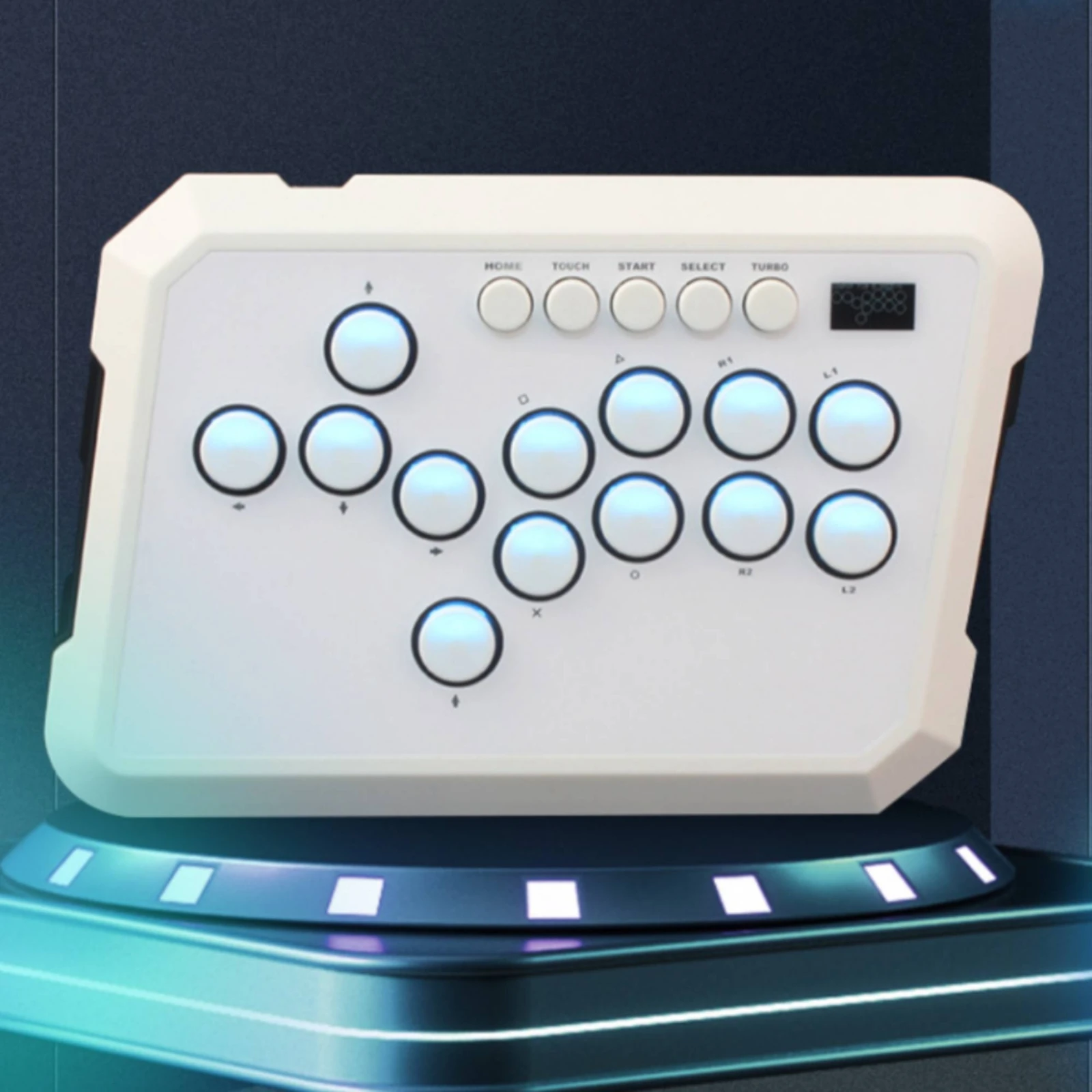 Hitbox Fight Keyboard White Hitbox Controller Fight Keyboard Rounded Corners Leverless Controller Backlit