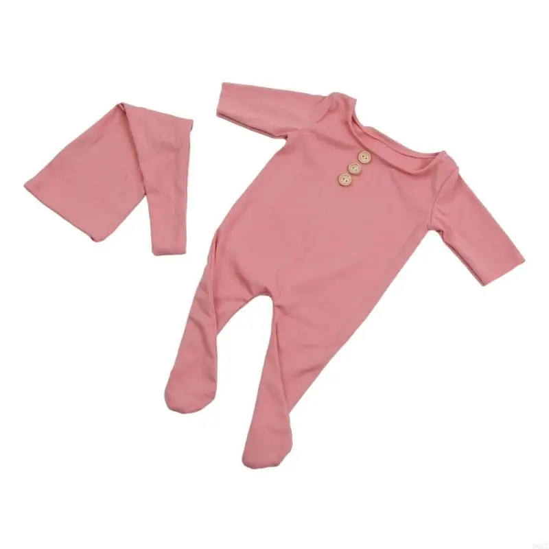 96GC Bodysuit para bebê fantasia para recém-nascidos adereços para fotografia roupa essencial para bebê com chapéu