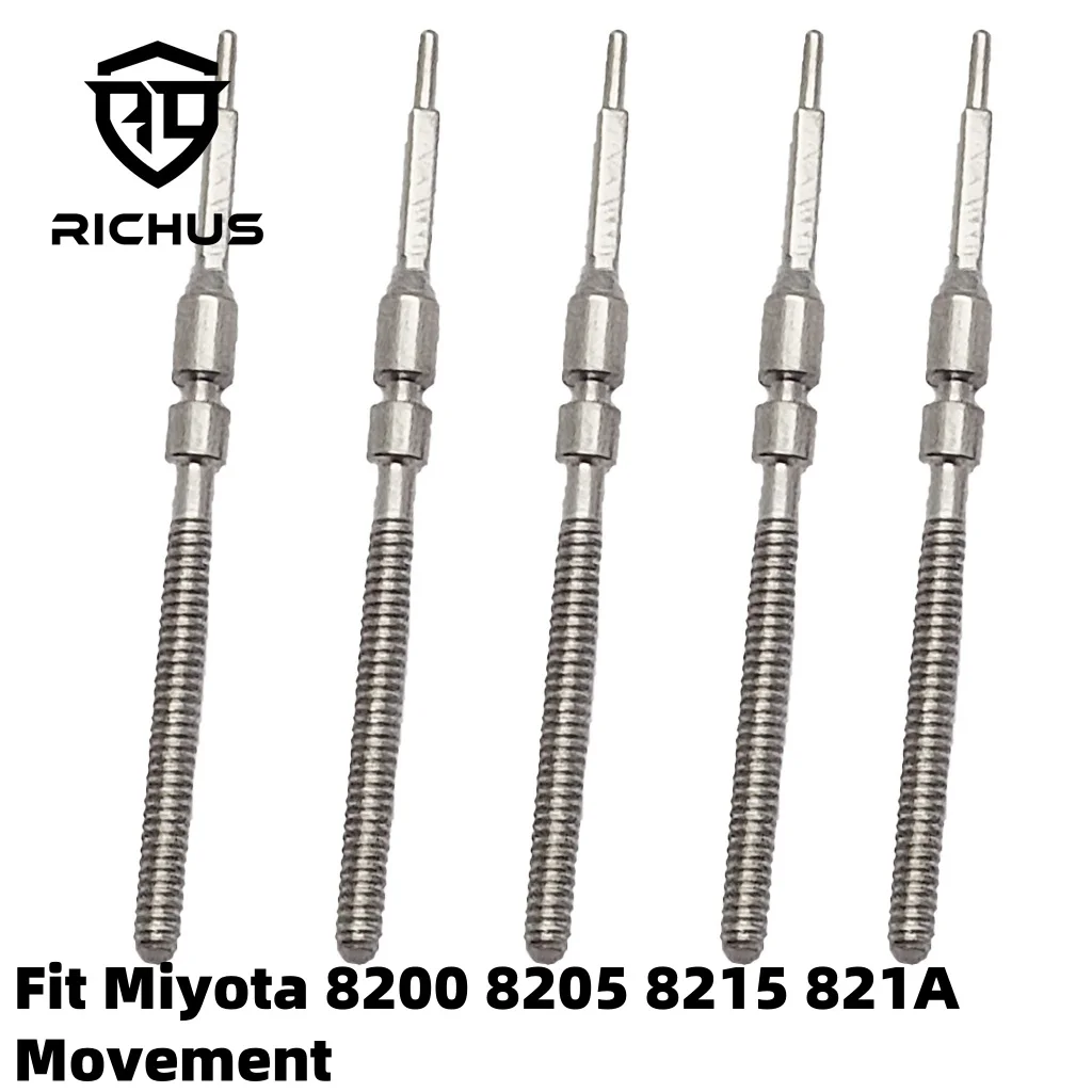 RICHUS 8200 8205 8215 821A Korona zegarka ze stali nierdzewnej Pasuje do Miyota 8200 8205 8215 821A Korona z mechanizmem automatycznym Części zegarka Korona