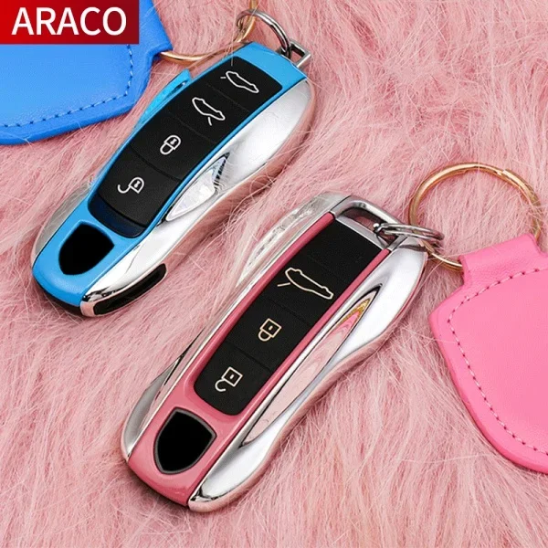 For Porsche color matching key case new Cayenne Taycan911 Panamera 718/macan key case 