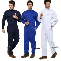 Men Work Overall Working Uniforms Stand Collar Mechanic Repairman Work Clothes Siamese Overall Coverall Overol De Trabajo Hombre