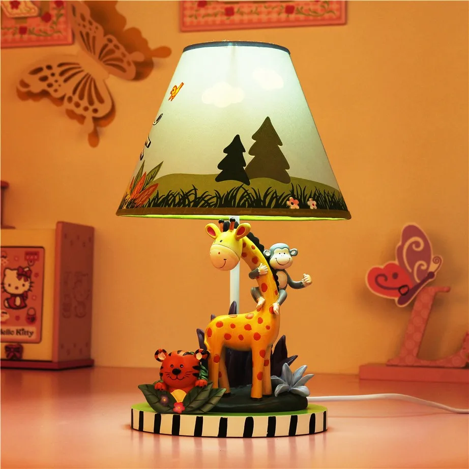 

Children's Animal Table Lamp Bedroom Bedside Creative Cute Warm Cartoon Boy Decorative Light Giraffe Home Decor Lighting Fixture