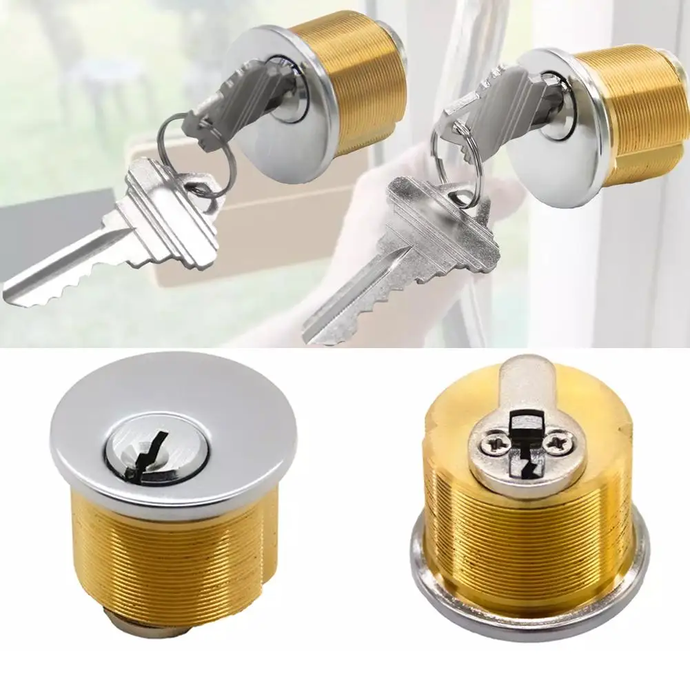 American Copper Lock Core With Matching Lock Head Door Keyway Lock Replacement SC1 Lock Brass Cylinders Mortise Cylinder P3R8