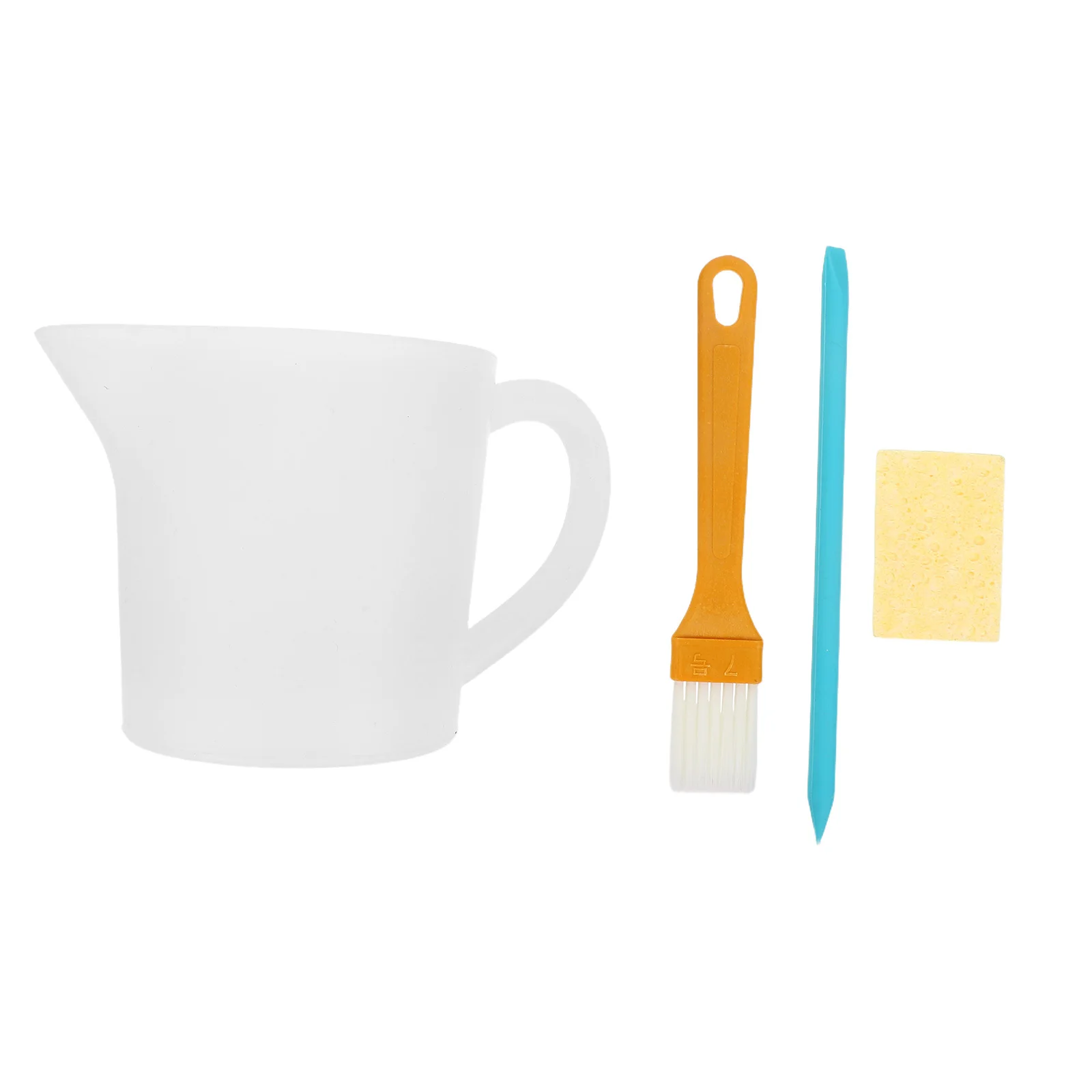 

1Set Split Paint Pouring Cup 500Ml 3-Cavity Silicone Mixing Jug Ergonomic Handle for Resin Pigment Oil Art Craft Pouring Paint