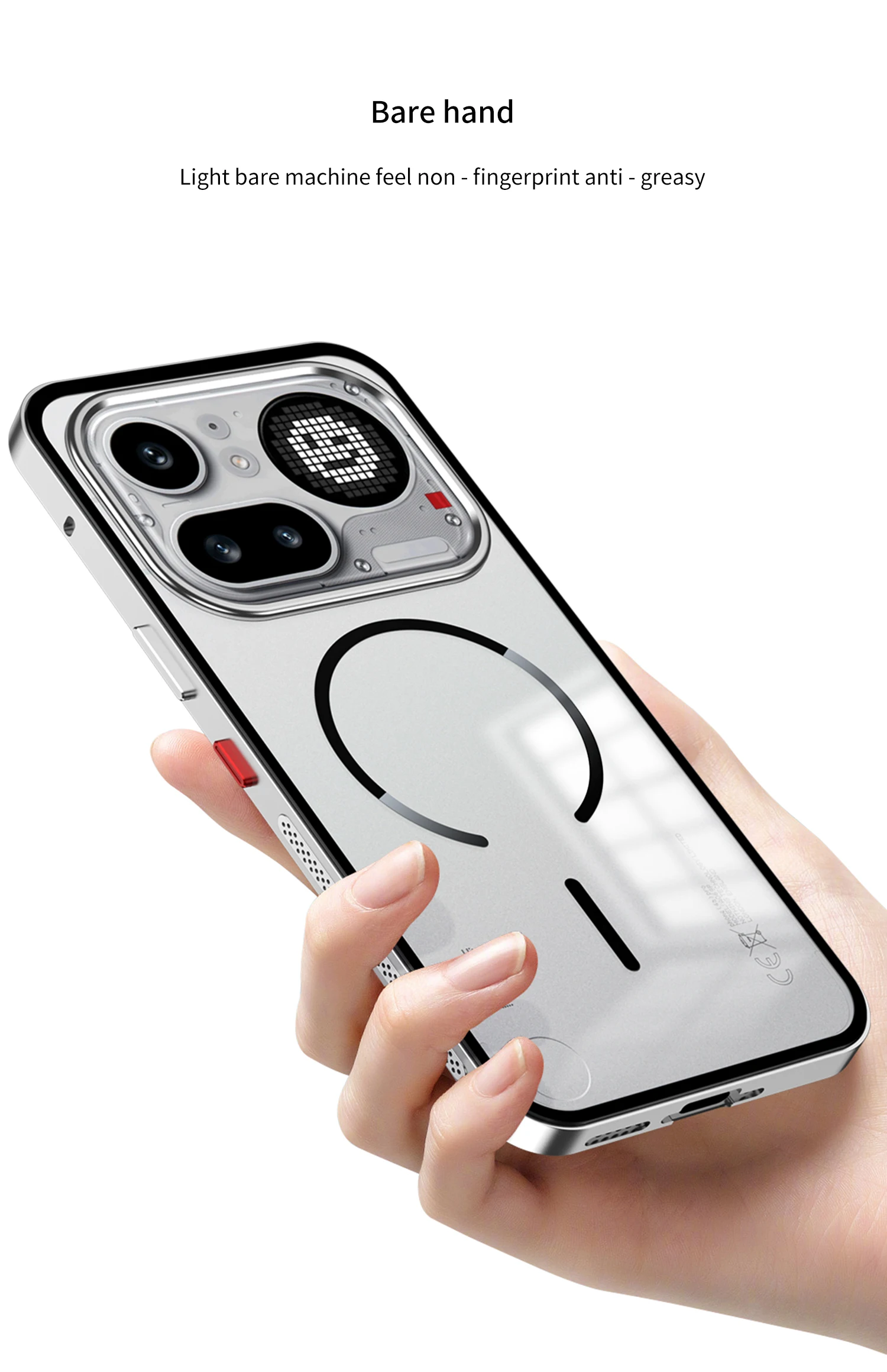 Für Nothing Phone 4a Pro 4apro: Mattierte Handyhülle mit magnetischem Metallrahmen, abnehmbar, für Magsafe, Aluminiumlegierungs-Schutzhülle. – Detail 8