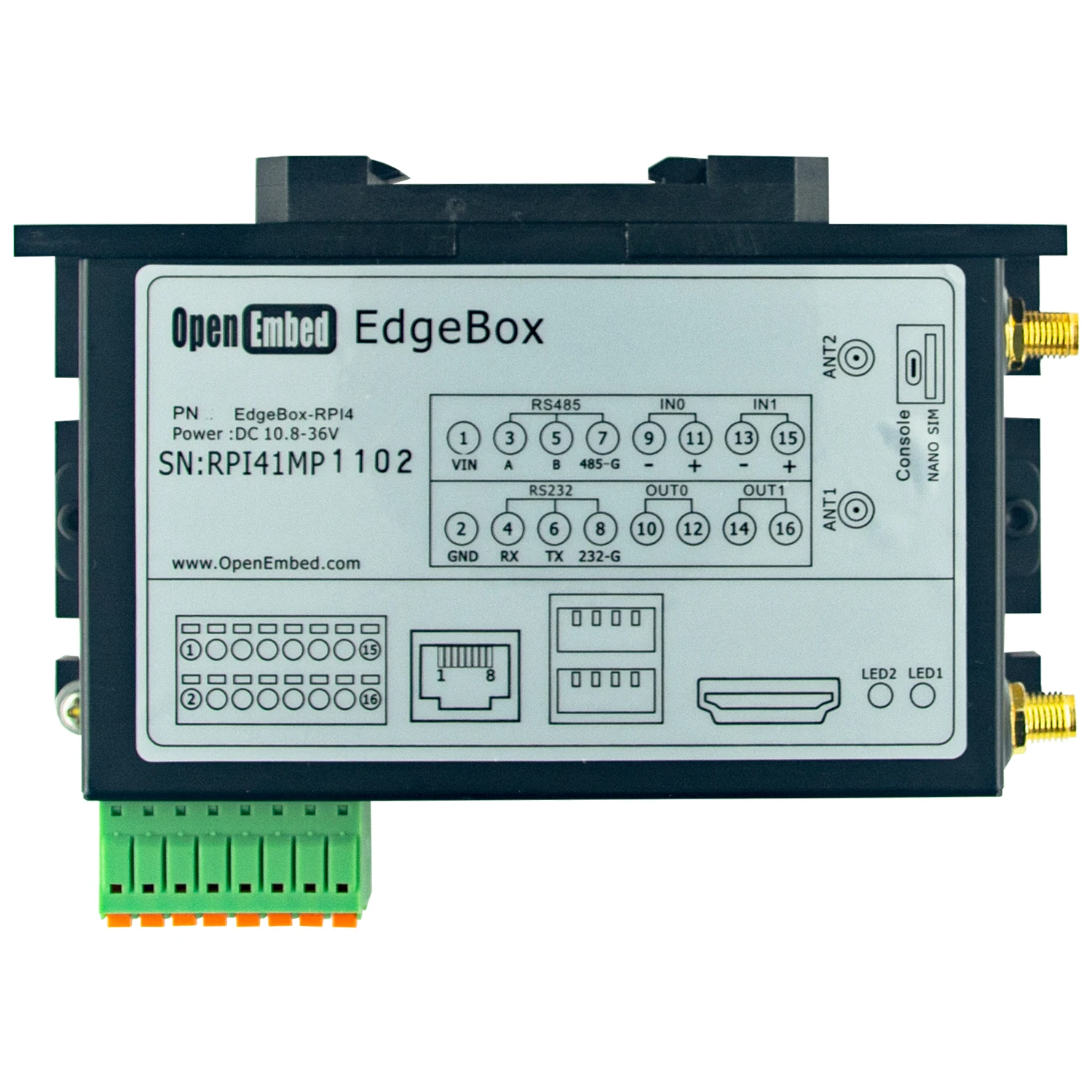 Edgebox-RPI4 IoT Control System Gateway RS485 PLC Programming controller 4G WIFI CAN SCADA Module plc pac dedicated controllers