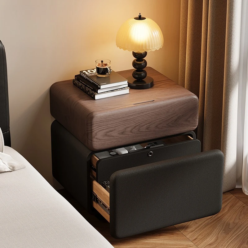 Modern Wooden Bedside Table Unique Cabinets Makeup Nightstand Organizer Small Cabinet Bedroom Furniture