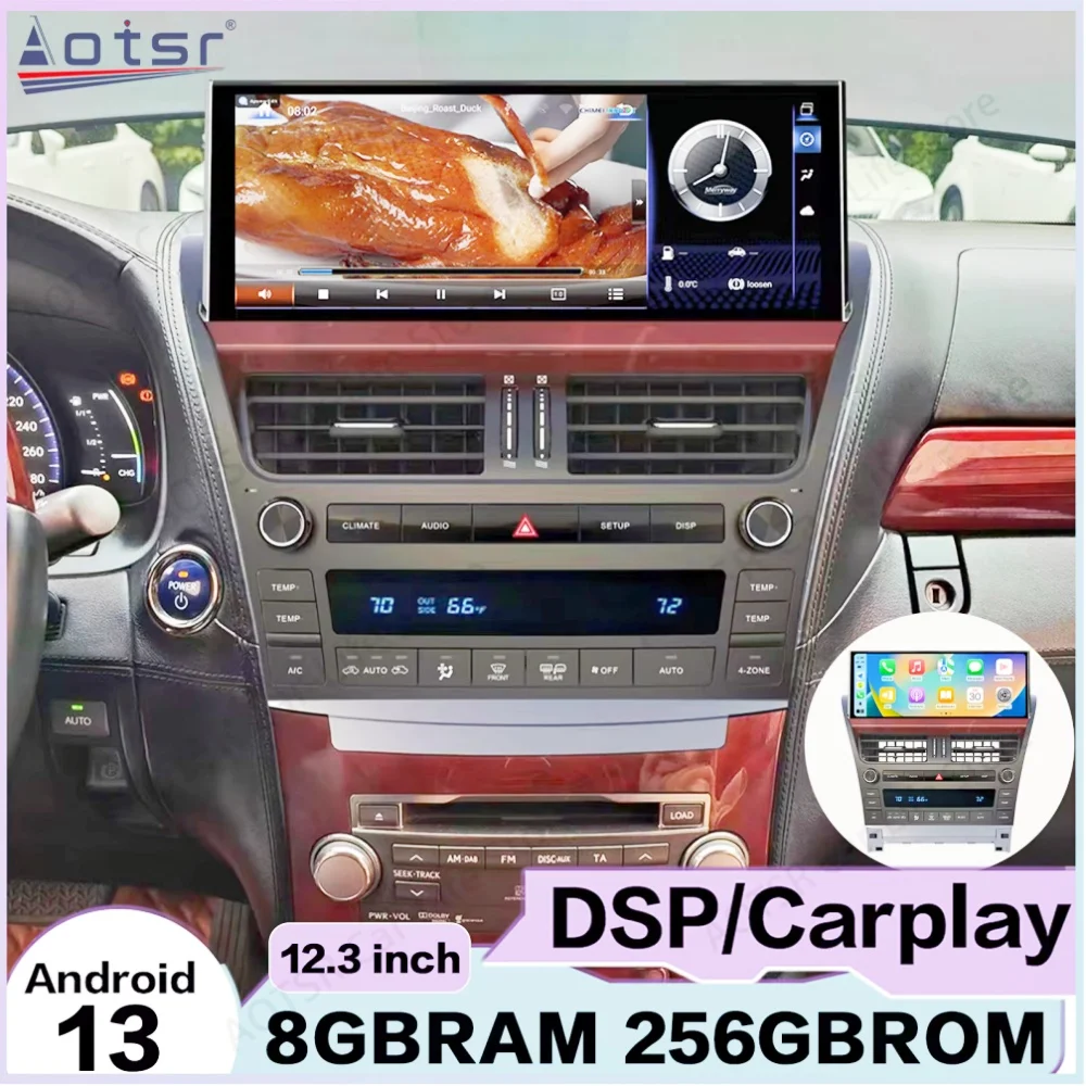 Android Multimedia Radio For Lexus LS460 LS600 2006~2012 GPS Navigation Audio Unit Carplay Offline Maps Video Stereo Receiver