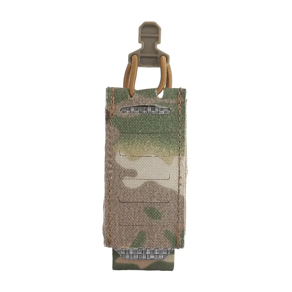 Tactische 9mm Magazine Pouch Molle Quick Release Jacht Airsoft Single Mag Pouch Elastische Zaklamp Holster Combat Belt Gear