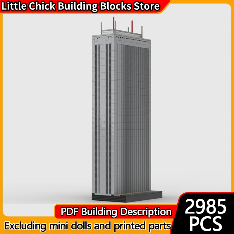 

Модель City Street View MOC, строительные кирпичи, комплексный небоскребок, модульная технология, детские праздничные подарки, сборка игрушек, костюм