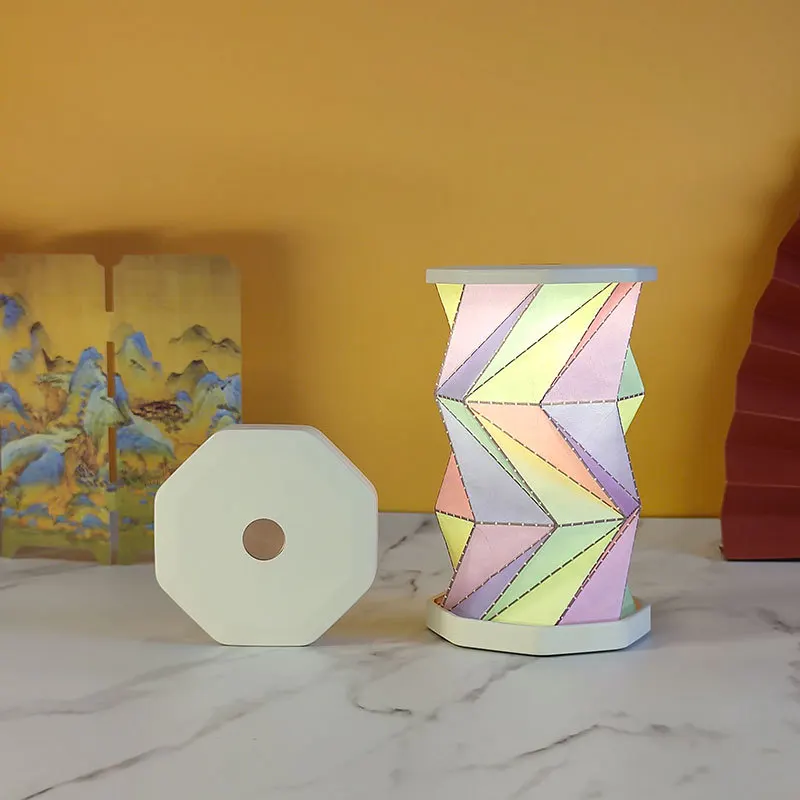 

Folding Desk Light Mini Paper Lantern Portable Table Lamp Rechargeable Dimmable Night Light for Living Room Bedroom Decor Gift