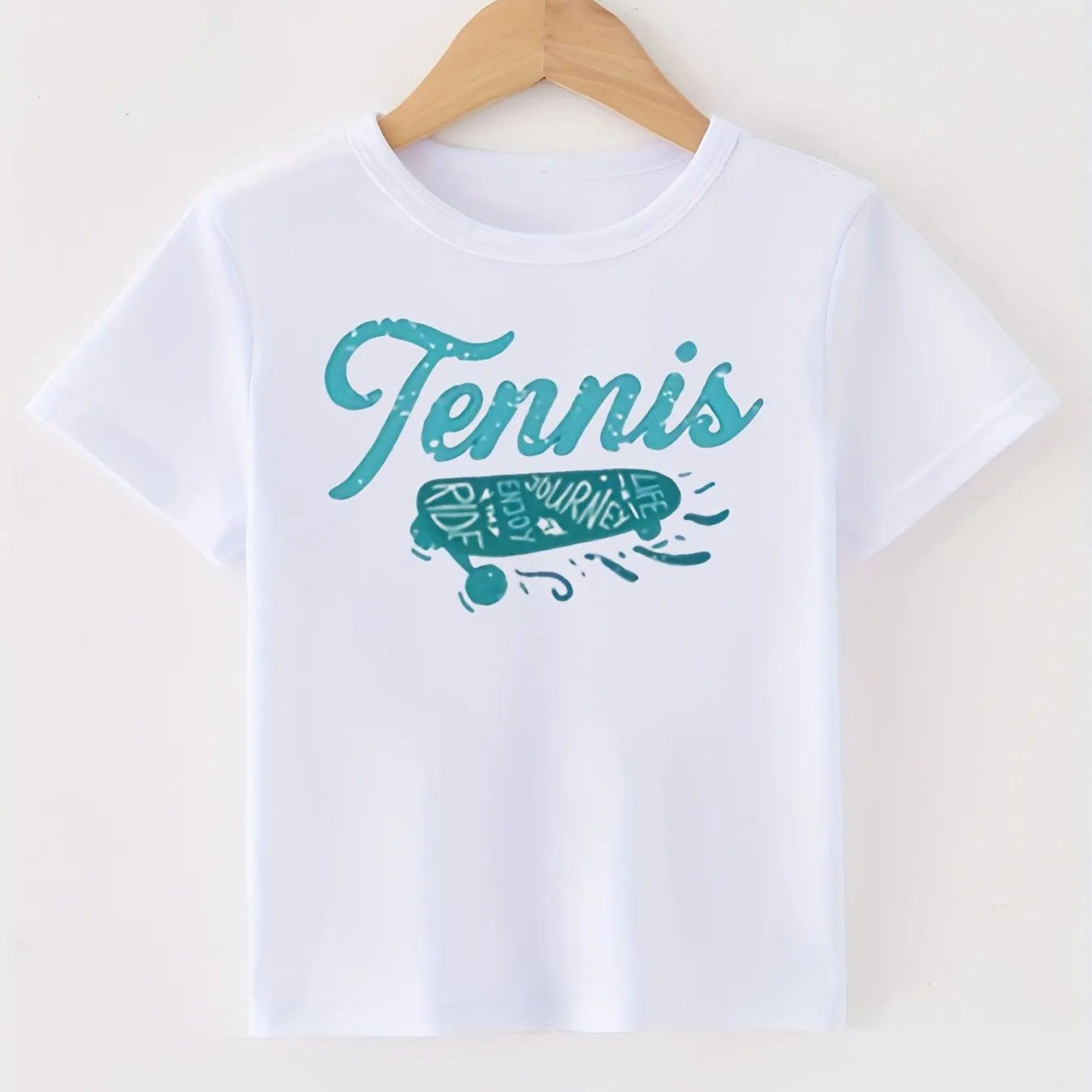 

Kids Tennis Graphic T-Shirt for Boys and Girls 100% Cotton Ideal for Summer Spring and Autumn Soft and Comfortable Sports Tee