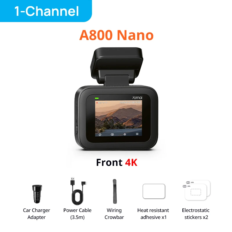 70mai Dash Cam A510 3K HDR GPS 140° FOV 24H Parking Car DVR — фото товара