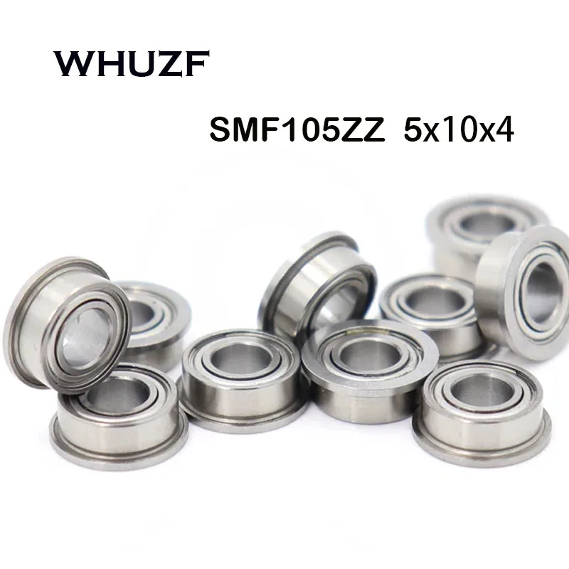

SMF105ZZ Фланцевый подшипник 5*10*4 мм (10 шт.) ABCE-7 Шарикоподшипники из нержавеющей стали с двойным экранированием SMF105 Z ZZ SMF105Z