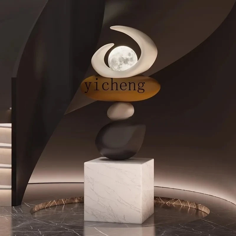 8-Ba  light luxury modern times come and go stone ornaments living room large floor soft decoration