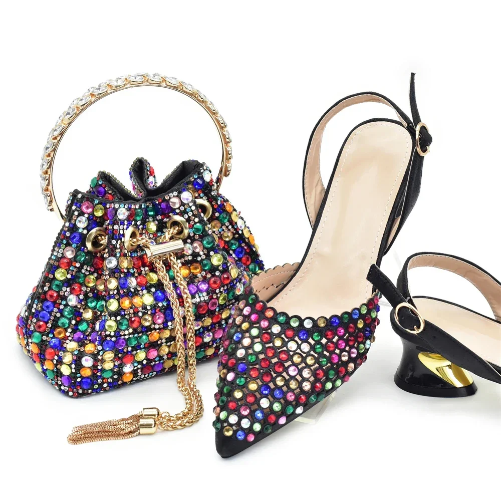 

Fashion Women Shoes and Bags To Match Set Italy Party Pumps Italian Matching Shoe and Bag Set for Party Wedding Shoes Bride