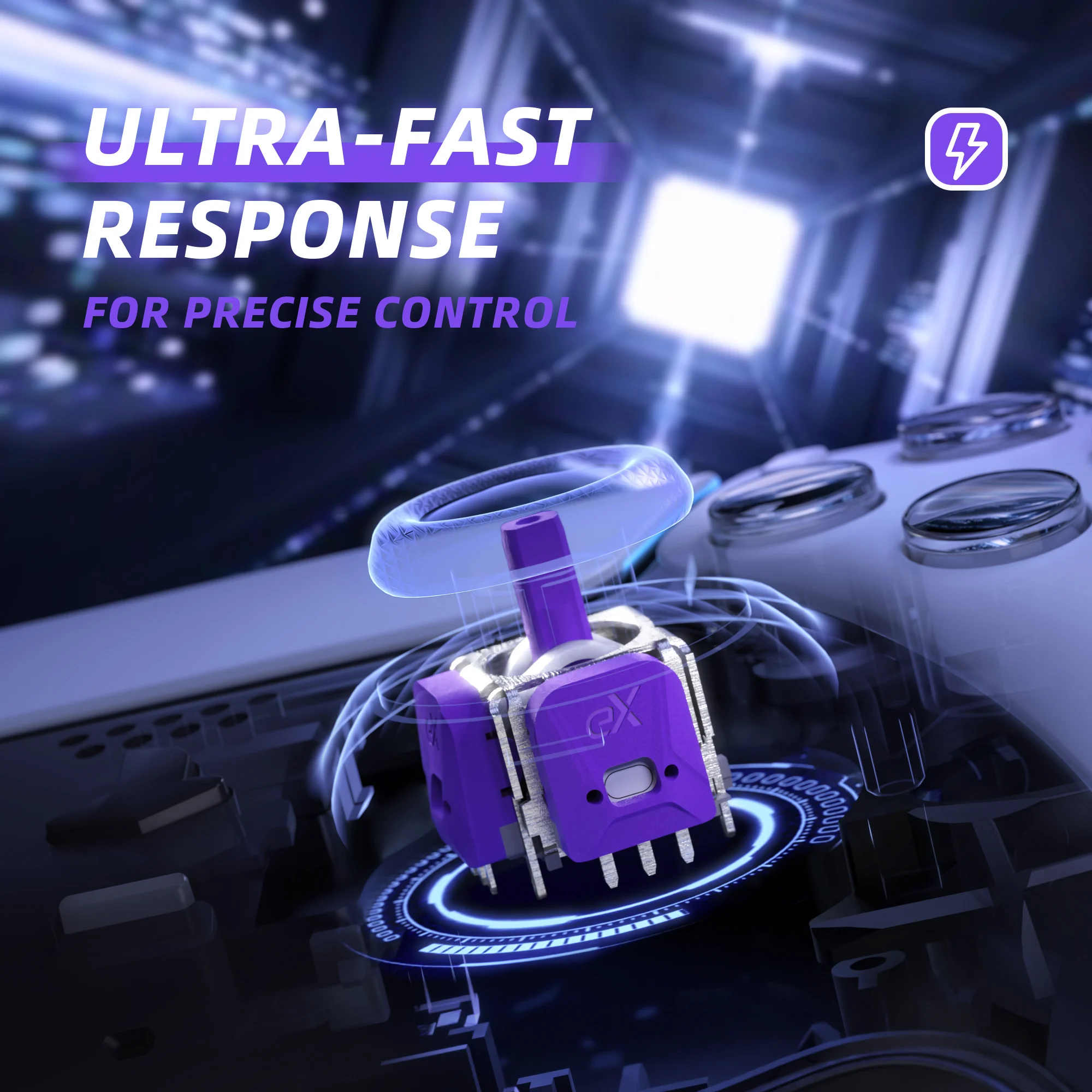 Zestaw joysticków eXtremeRate Hall Effect do kontrolera PS5, akcesoria do naprawy analogowych gałek 3D z czujnikiem i płytą kalibracyjną — zdjęcie produktu 2