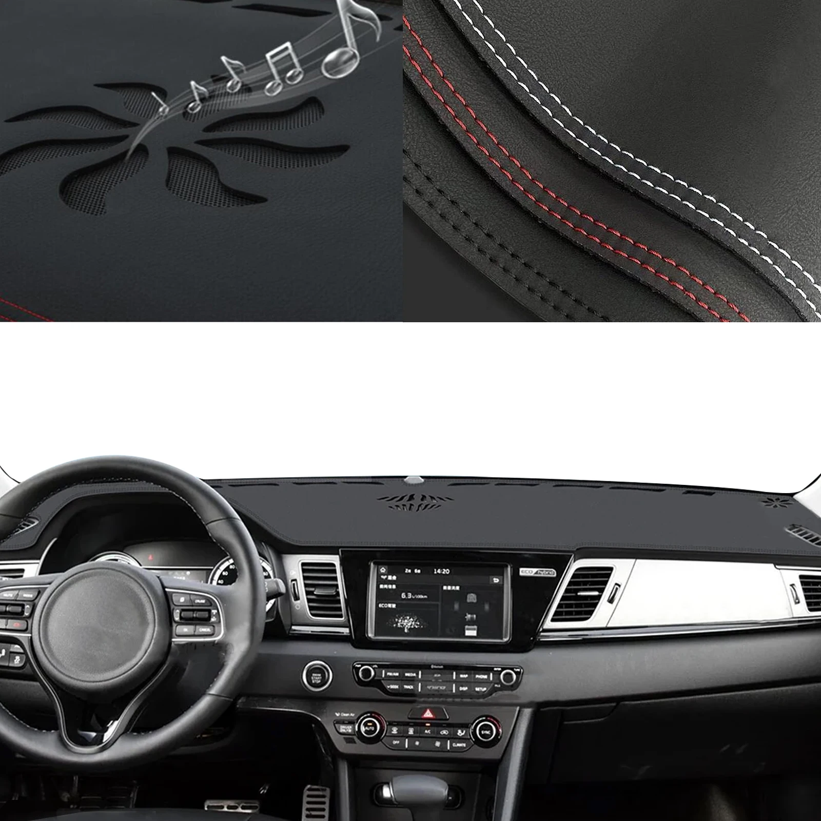 

for Kia Niro e-Niro 2019-2016 Special Customized Dashboard Cover Anti‑Glare Sunshade Pad Dash Mat Interior Accessories